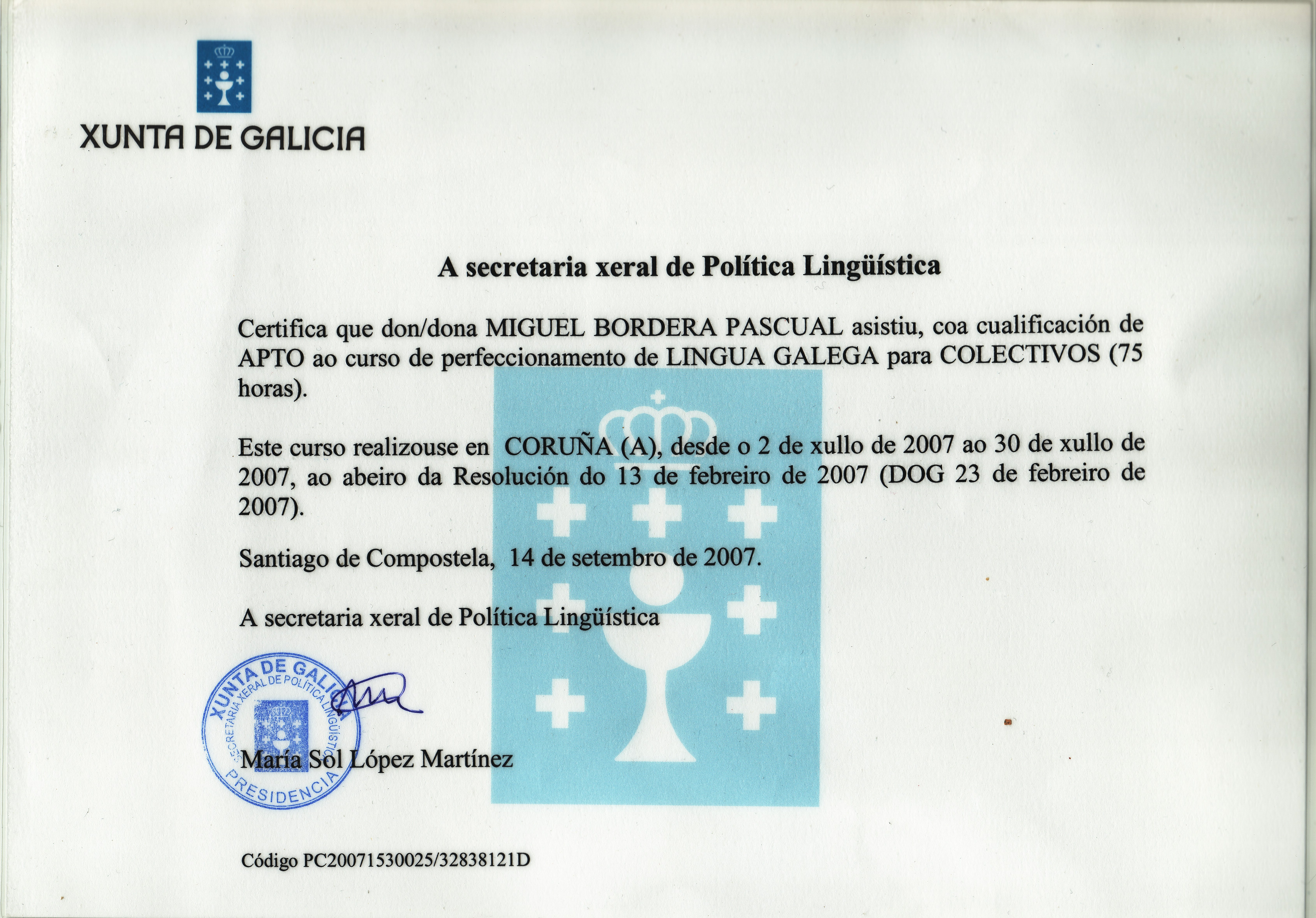 Diploma Gallego